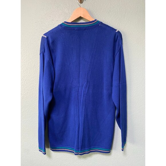 Vintage Pendleton Women's Beach Petite Blue Button Up Sweater‎ Cardigan Medium - Picture 4 of 8